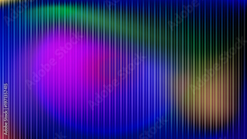 Abstract Neon Gradient Background With Vertical Glitch Lines, Colorful Digital Interference Cyberpunk Texture For Retro Tech Design
