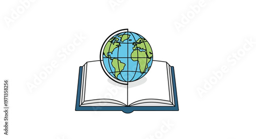 Globe on an Open Book.