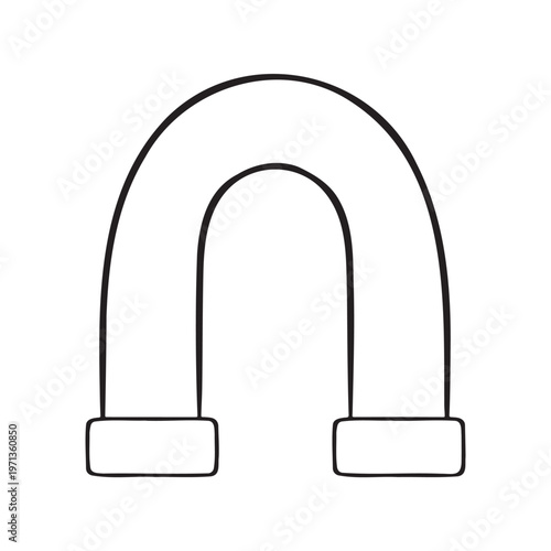 Curved pipe plumbing elbow monochrome line art