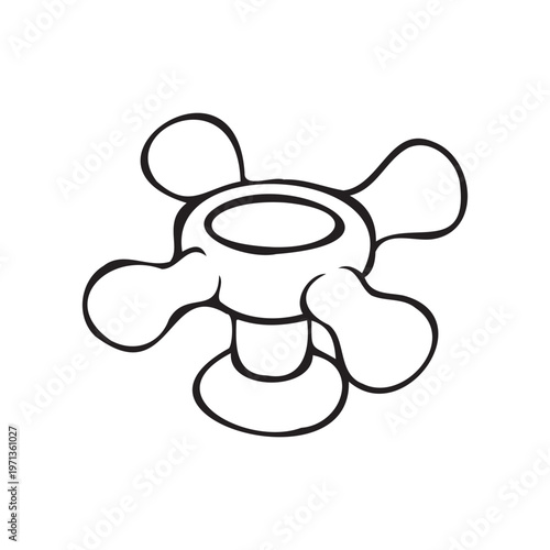 Shutoff valve plumbing water control monochrome line art