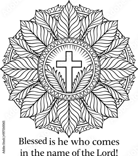 Blessed is he who comes in the name of the lord SVG