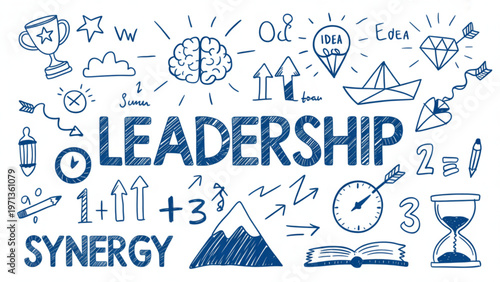 Creative illustration of leadership concepts with interconnected elements Vector