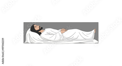 Woman Sleeping in Bed Asleep.