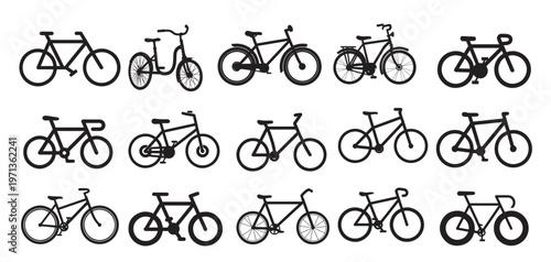 bicycle silhouette white background