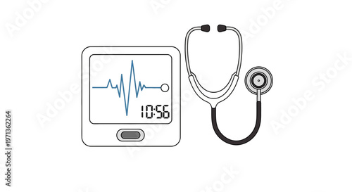 Medical Stethoscope and Heart Rate Monitor.
