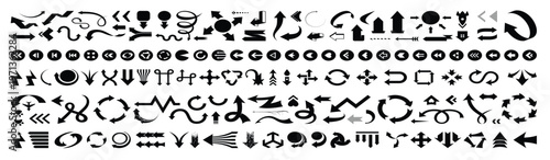 Big Set of Arrows vector illustration