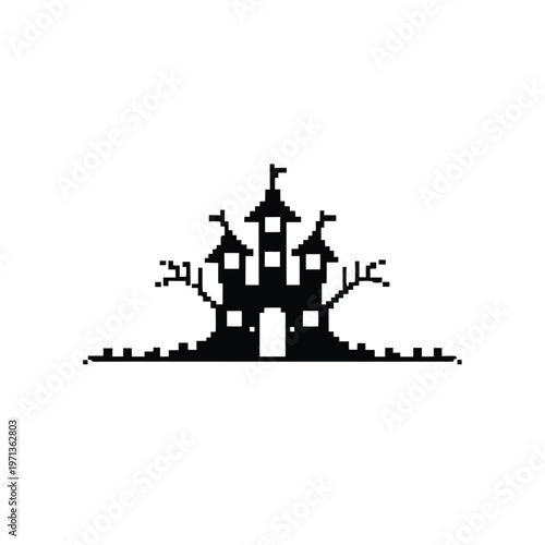 Gothic Architecture Black and White Line Art