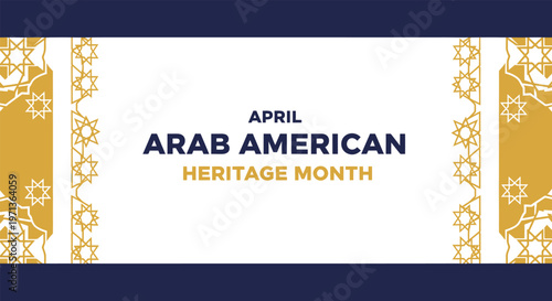 Arab american heritage month april celebration graphic