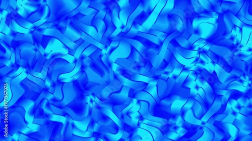 Abstract Motion Background Blue Crystal Ribbon Digital Wave