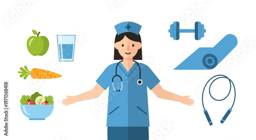 Female Doctor Nutritionist Healthcare Professional.