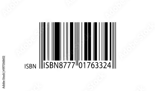 ISBN Barcode Vector Illustration with Book Code Label and Scan Symbol
