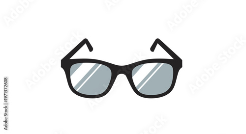 Minimalist illustration of stylish eyewear suitable for vision correction and fashion usage