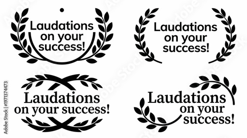 Laudations on your success! - A collection of laurel wreath designs celebrating achievements and milestones