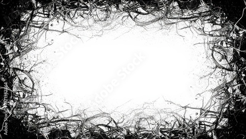Textured Black And White Border Frame