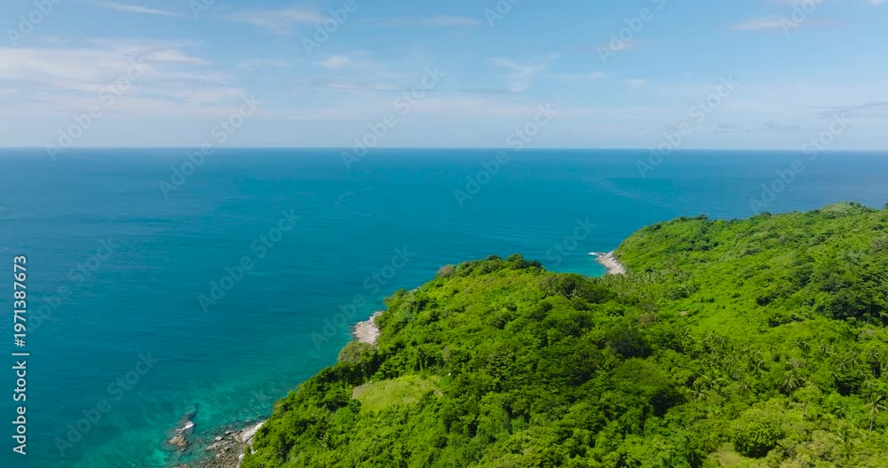 custom made wallpaper toronto digitalIsland with green plants and rocky coastal. Cagbuli Island in El Nido, Palawan. Philippines.