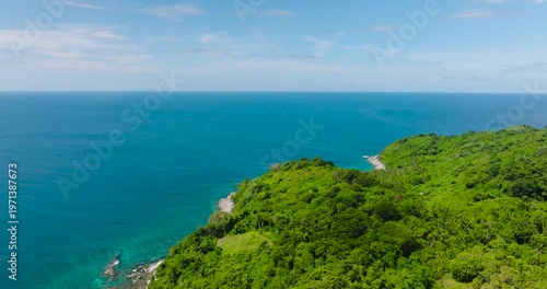 Wallpaper Mural Island with green plants and rocky coastal. Cagbuli Island in El Nido, Palawan. Philippines. Torontodigital.ca