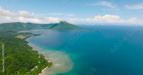 Wallpaper Mural Tropical landscape of Island with turquoise water at coast. San Agustin, Tablas Island. Romblon, Philippines. Torontodigital.ca
