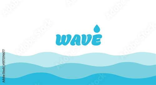 夏のバナー　ブルーの波のイラスト　背景　夏の背景　夏素材　抽象背景