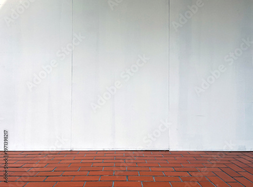 White wall background and floor