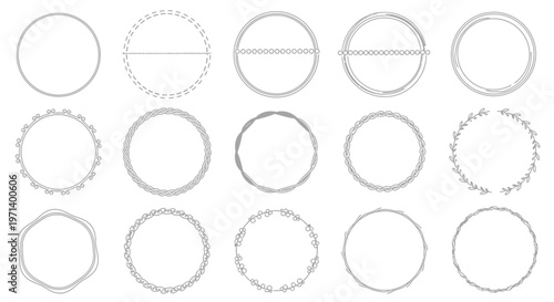 Schilderij op canvas Collection of various gear icons.