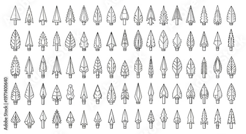 Collection of various leaf shapes.