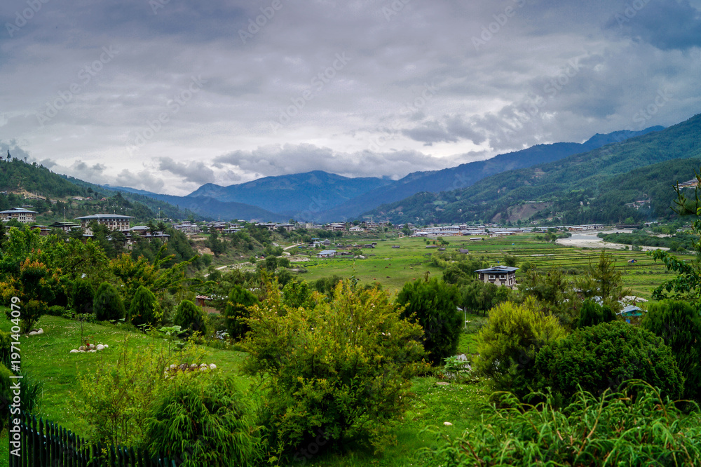 Obraz premium Bumthang Valley in Bhutan Offering Breath Taking Views