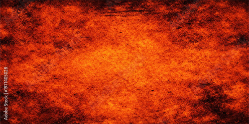 A vibrant grunge background features red stripes and splattered paint textures blending into a fiery inferno of orange flames and hot energy