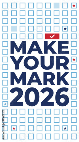Minimal Checklist Layout Poster for Midterm Election 2026 Voting Reminder, To Do List Style Poster for Midterm Election 2026 Vote Awareness, Clean Checklist Concept Poster for Midterm Election 2026 
