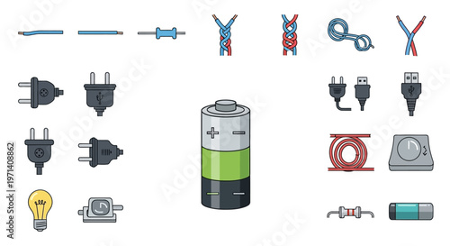 Collection of Electrical Components and Devices.