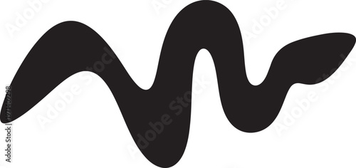 soft bending abstract silhouette with continuous flow