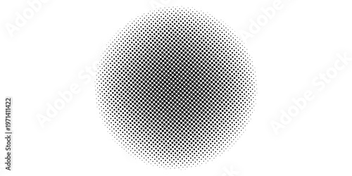 Set of halftone dots gradient pattern texture isolated on white background. Straight dotted spots using halftone circle dot raster texture.