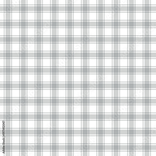 Light Gray White Plaid Seamless Pattern Classic Tartan Texture