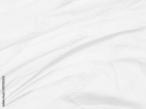 Clean woven decorative fashion textile soft fabric white abstract smooth curve shape background