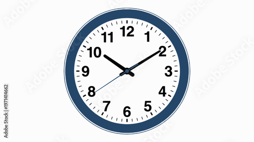 Wall clock with black hands.