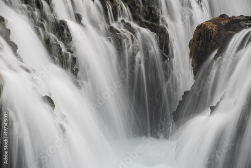 Bruarfoss waterfall Iceland long exposure close up