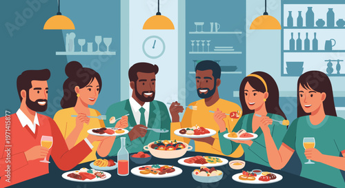 A cheerful bearded man in a red sweater smiling while holding a glass of yellow liquid, perfect for representing social gatherings or happy hour conce