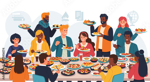 A man and woman sitting at a table with various plates of food, enjoying a meal together in a warm and intimate setting.