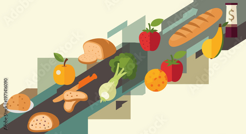 A colorful illustration of cookies on a plate, evoking a sense of warmth and comfort, perfect for food-related marketing or advertising.