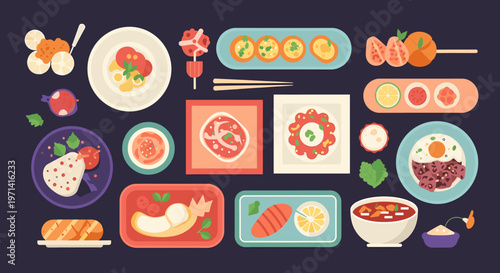 A vibrant flat lay of cheese, bread, and herbs on a plate, evoking a sense of culinary delight and comfort food.