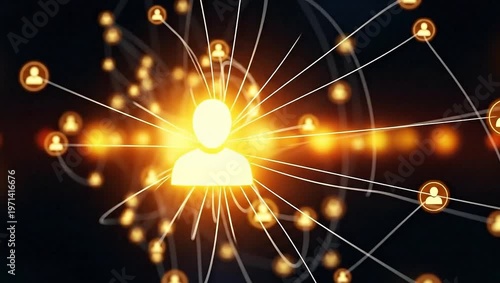 Digital Network Connections - A Visual Representation of Social Interaction.