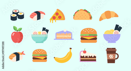 A vibrant digital illustration of sushi on a pastel background, evoking a sense of freshness and culinary delight.