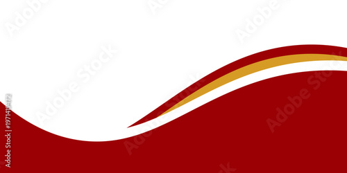 Curved golden yellow wave and a deeper red wavy border, footer vector eps 10,desain.