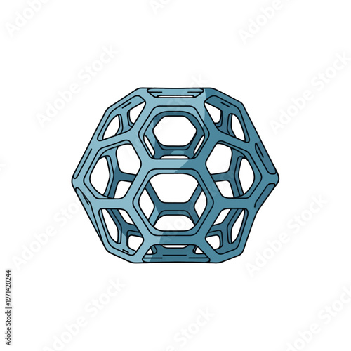 Geometric geodesic dome structure with hexagonal openings