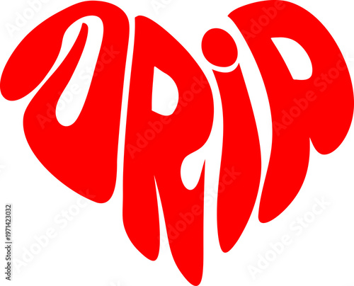  Funny vector illustration Heart shape