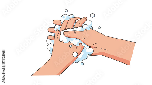 Person washing hands with soap and water to maintain personal hygiene and prevent spread of germs for health safety measures.