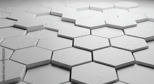 White hexagons pattern background hexagonal pattern