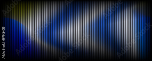 deep blue ribbed glass texture with wave lighting and soft vertical gradients on dark background, abstract futuristic design ideal for digital interfaces, branding, and tech visuals