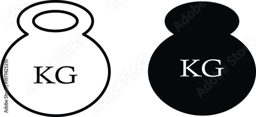 Weight icon set. Mass and measurement symbols. Scale sign. Heavy and load balance design. Gym and fitness symbols. Weight sign.