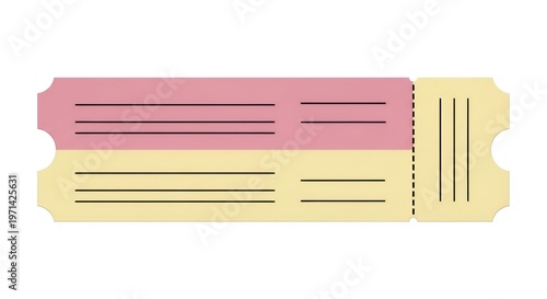 colorful movie tickets stubs on white background