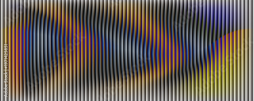 deep blue ribbed glass texture with wave lighting and soft vertical gradients on dark background, abstract futuristic design ideal for digital interfaces, branding, and tech visuals